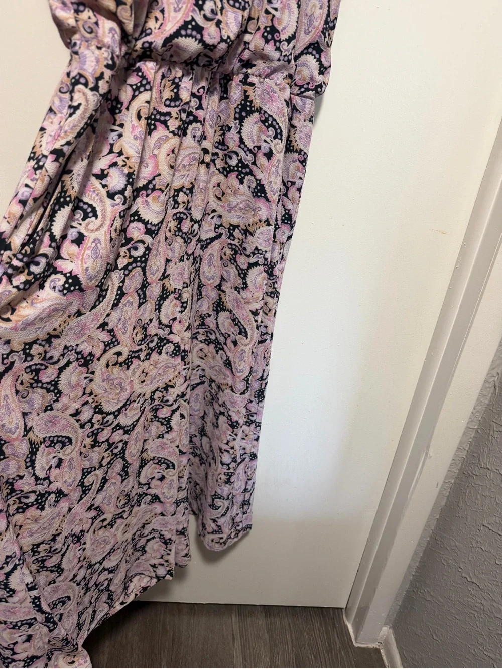 Pink Paisley Ruffle Halter jumpsuit - Picture 2 of 9